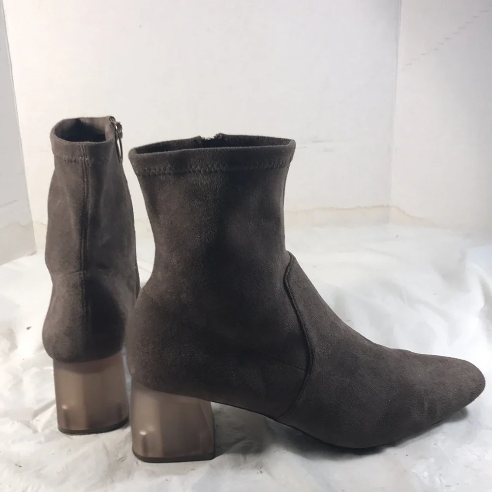 Anthropologie Women’s Silent D Maretolp Heeled Gray Micro Suede Ankle Boot